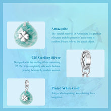 Amazonitr Clover Pendant