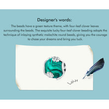 Four Leaf Clover Malachite Bead