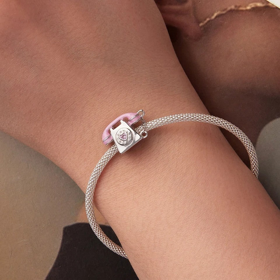 Pink Telephone Bead
