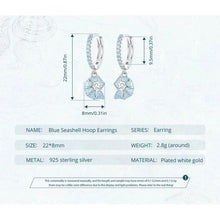 Blue Seashell Earrings