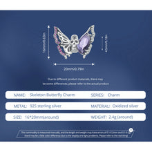 Skeleton Butterfly Charm