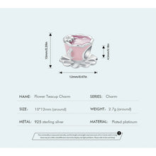 Flower Tea Cup Charm