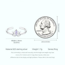 Purple Lotus Opening Ring Vintage