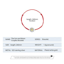 Moon Sun Couple Rope Bracelet