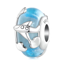 Blue Earth Airplane Charm