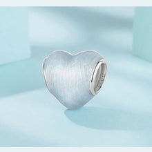 Blue Ocean Heart Charm