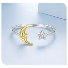Moon Zircon Star Open Ring