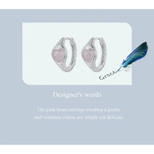 Pink Heart Hoop Earrings