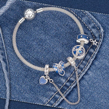 Blue Denim Star Stopper Bead