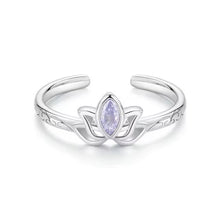 Purple Lotus Opening Ring Vintage