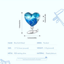 Blue Earth Bead Charm