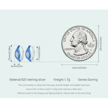 Blue Devil Eye Hoop Earrings