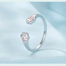 Pink Paw Open Ring