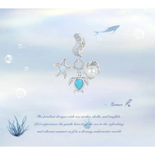 Blue Dreamy Shell Charm Pendant