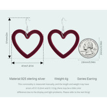 Velvet Heart-shaped Earrings