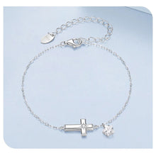 Cross Style Zircon Chain Bracelet
