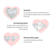 Loved White Shell Stud Earrings