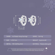 Ice Flower Hoop Earring