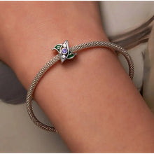 Artistic Purple Zircon Spacer Charm