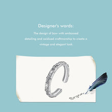 Vintage Flower Patterm Bow Ring