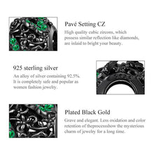 Dark Butterfly Rose Charm