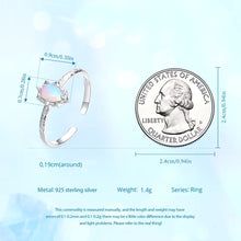 Rainbow Opal Solitaire Ring