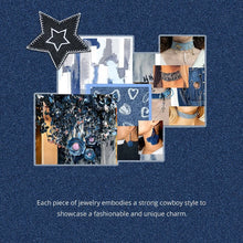 Blue Denim Star Stopper Bead