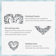 Double Horse Charm Hollow Celtic Knot