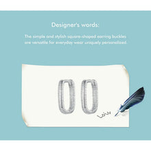 Square Cut Hoop Earrings