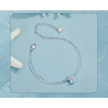 Blue Seashell Chain Bracelet