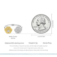 Cute Two tone Pet Paw Open Ring