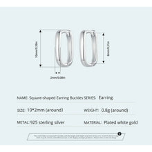 Square Cut Hoop Earrings