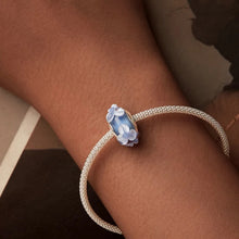 Blue Flower Murano Charm