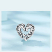 Double Horse Charm Hollow Celtic Knot