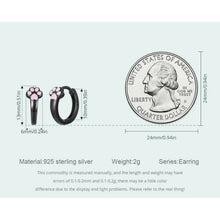 Cat Paw Hoop Earrings