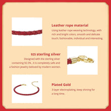 Fortune Red Braided Leather Rope Bracelet