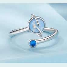 Opal Blue Planet Opening Ring