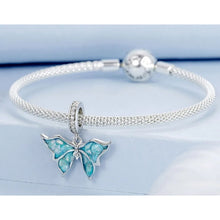 Blue Sparkling Butterfly Pendant