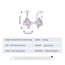 Purple Flower Stud Earrings