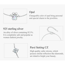 Opal Paw Charm Bracelet