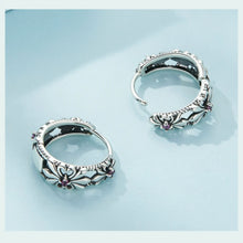 Vintage Iris Flower Earrings