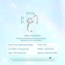 Rainbow Opal Solitaire Ring