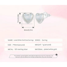 Loved White Shell Stud Earrings