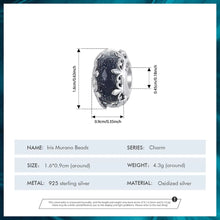 Iris Murano Charm Bead