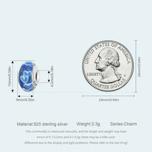 Blue Heart Murano Charm