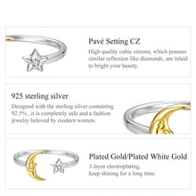 Moon Zircon Star Open Ring