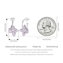 Purple Flower Stud Earrings