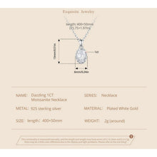 Oval 1 CT Moissanite Necklace