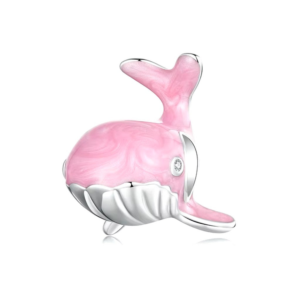 Pink Whale Animal Charm