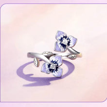 Purple Pansy Open Ring